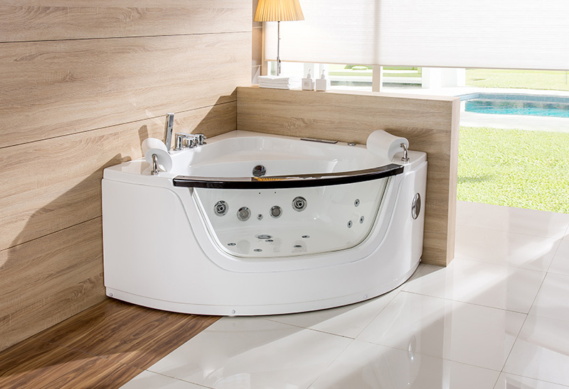 A057B 120cm Lite Jacuzzi Hjørnebadekar Boblebad